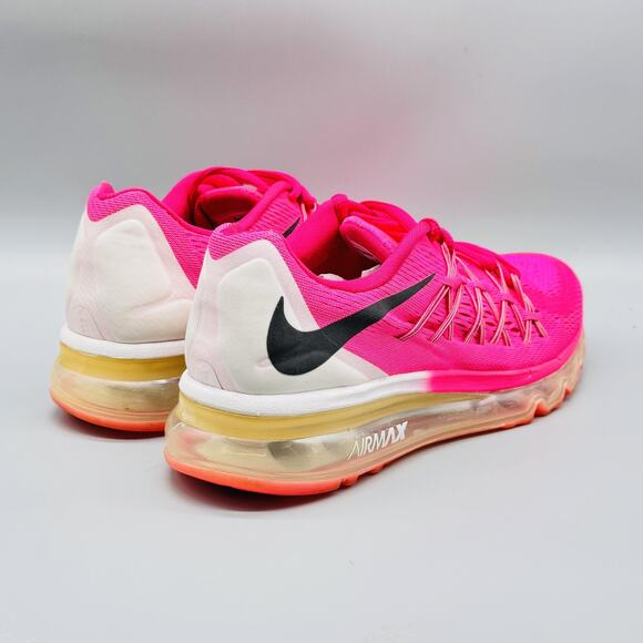 Nike Shoes Youth Girls 6 Pink White Air Max 2015 GS Running Athletic Sneakers - Picture 8 of 11